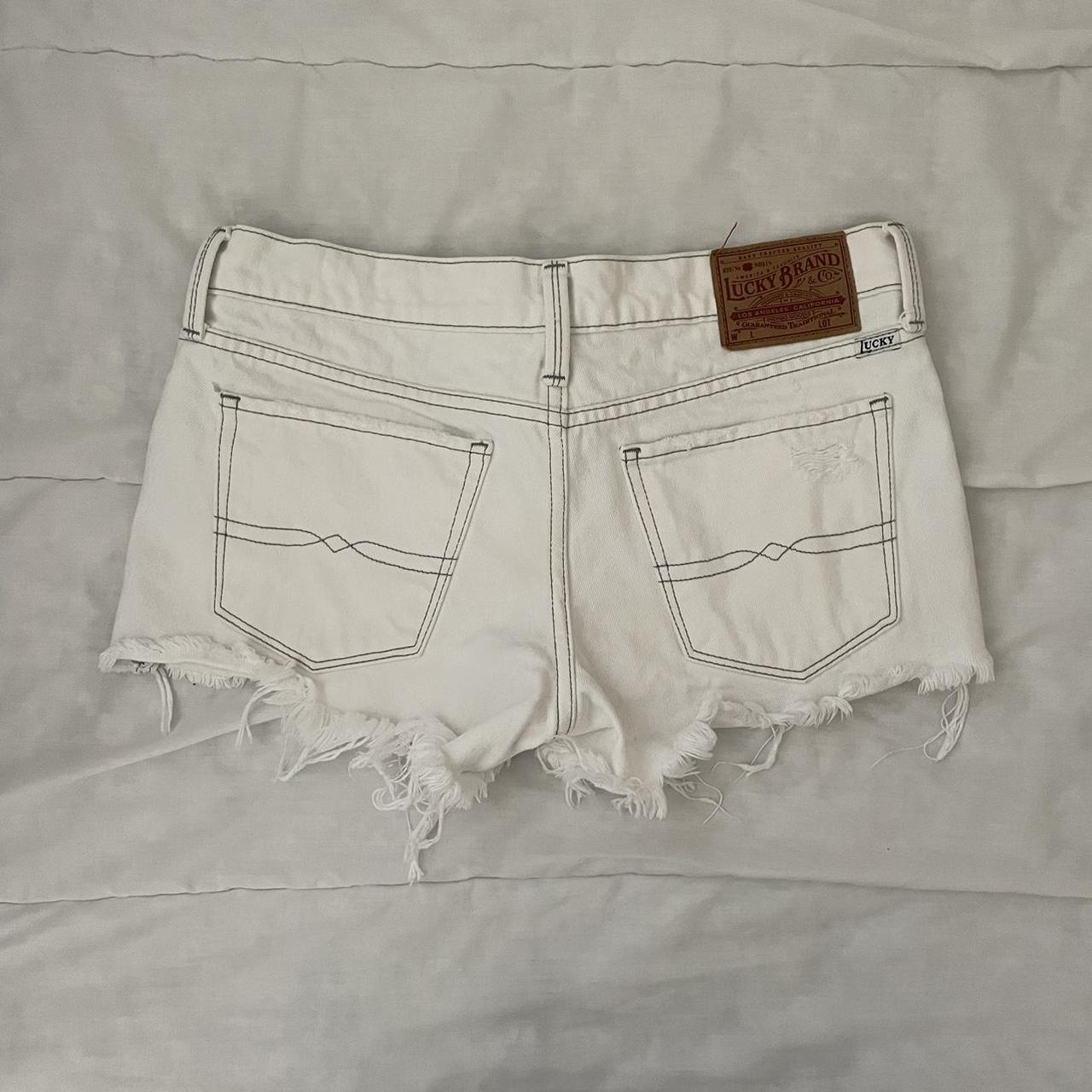 Lucky brand shorts | The Cut Off Shorts, White denim