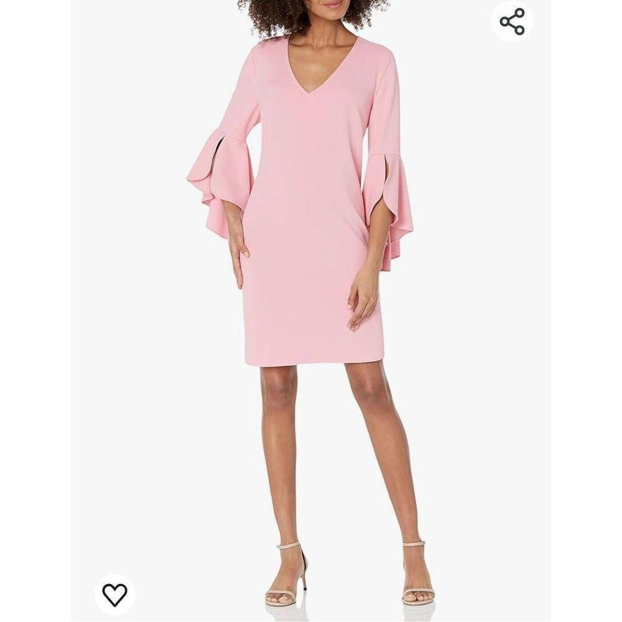 TRINA TURK Size 6 Pink Leona Long Ruffle Sleeve Mini. Depop