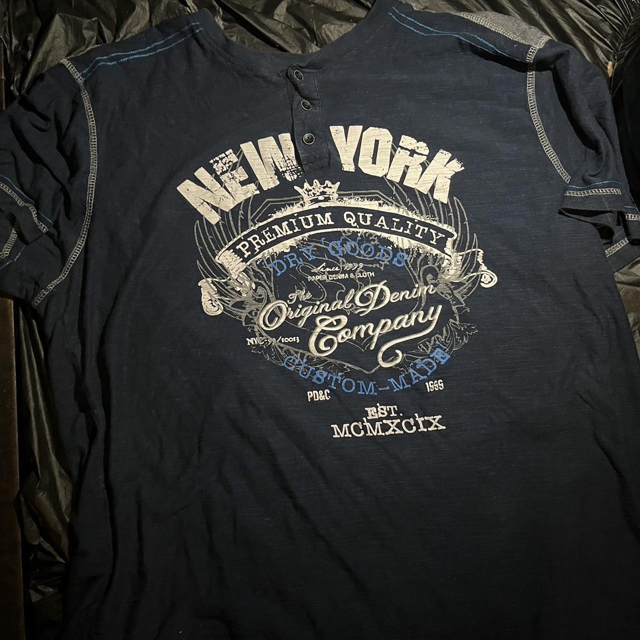 Paper Denim Cloth Men's blue Short Sleeve T-shirt