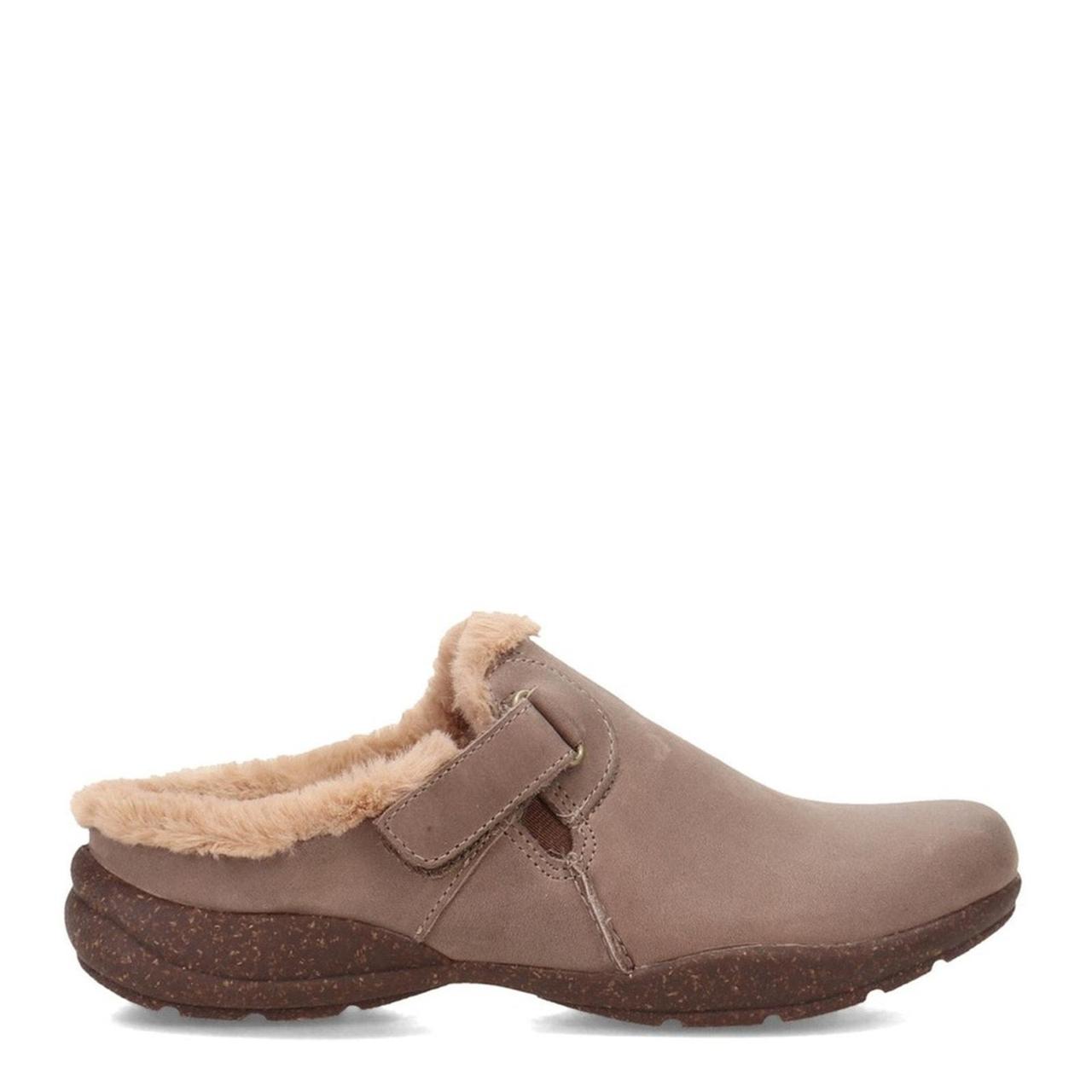 Clarks Women's Roseville Clog, Dark Taupe Leather, 8.5