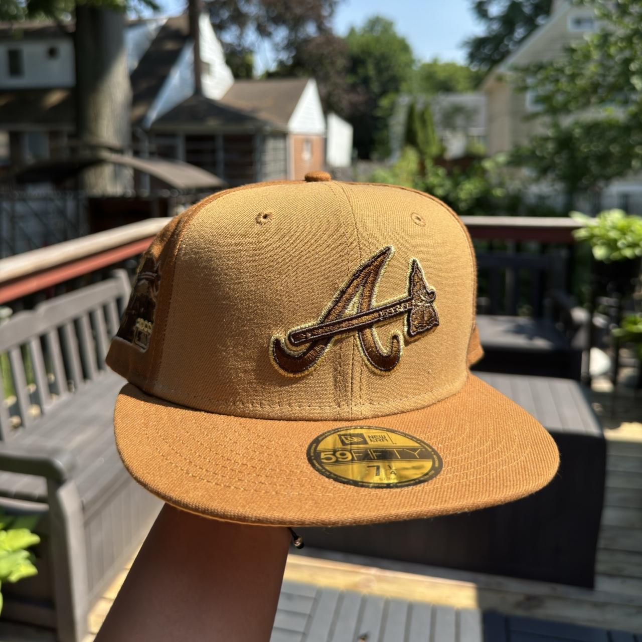 Atlanta Braves Hat Tan Mlb Hat Atlanta Braves ATL MLB Game