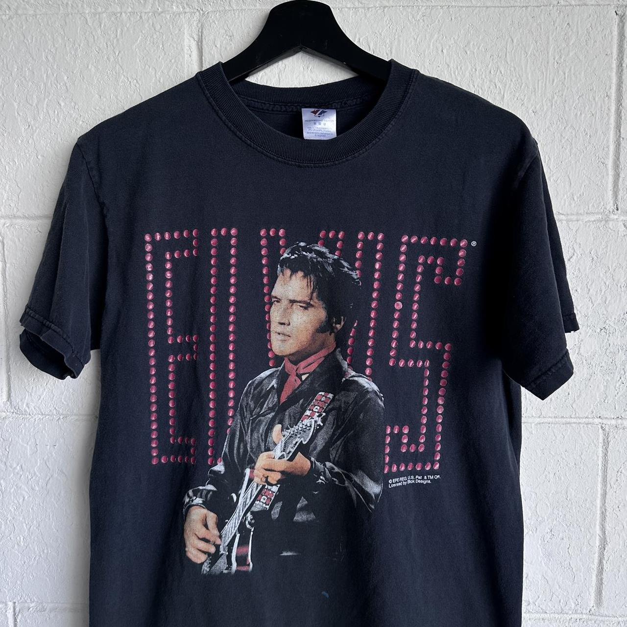 Vintage Elvis shirt Paint stain and hole Size... - Depop