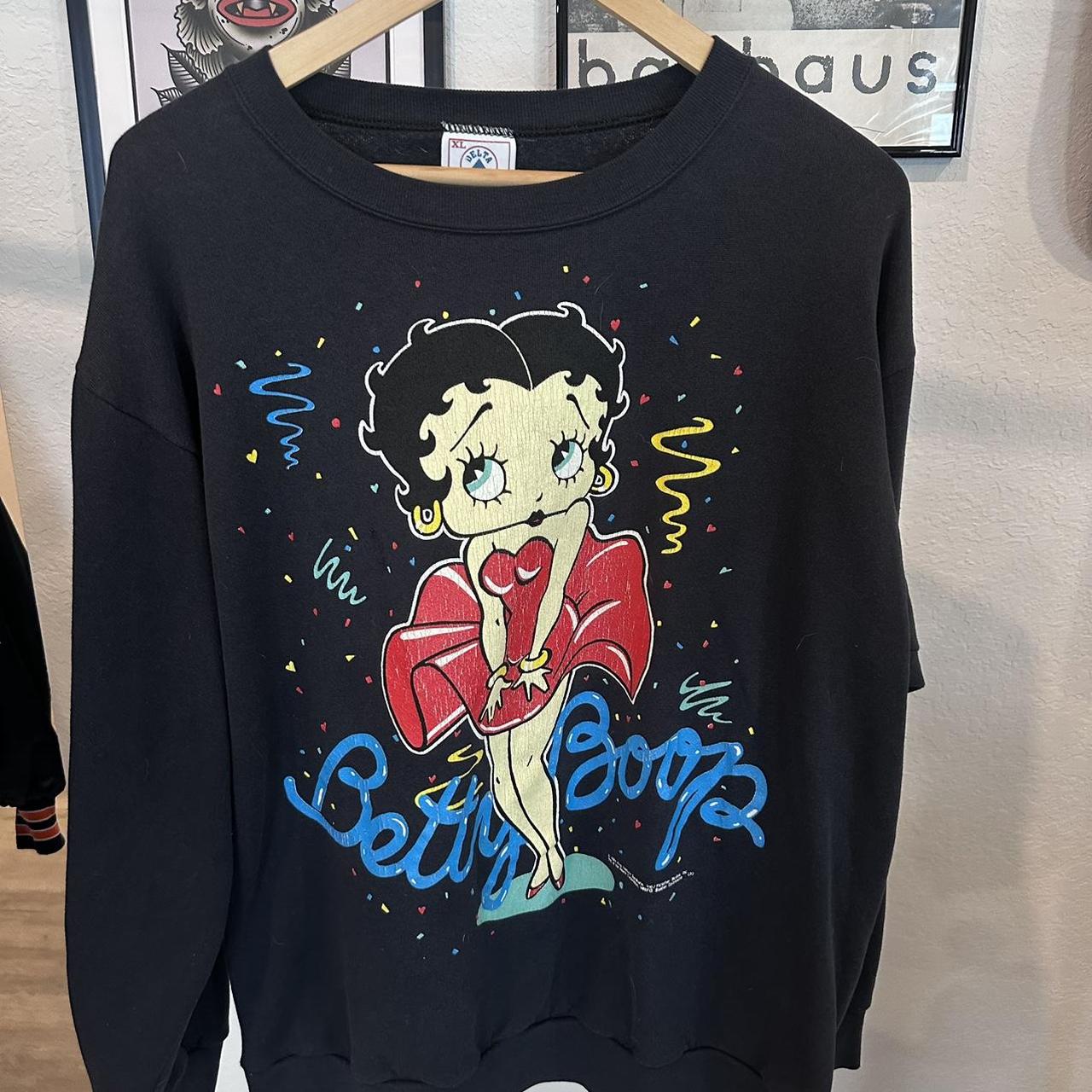 Tultex Freeze Womens Vintage store 94 Betty Boop Red Sweatshirt Size XL Christmas Crew