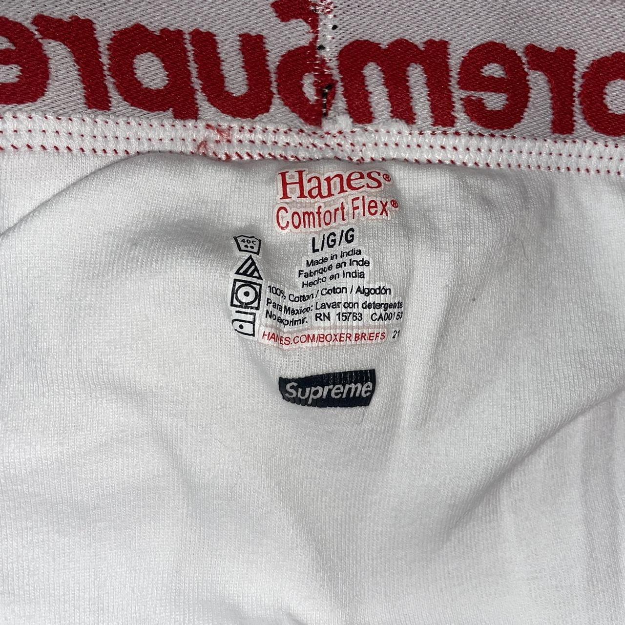 Supreme hanes Boxer briefs 🩲 black / white Venduto - Depop