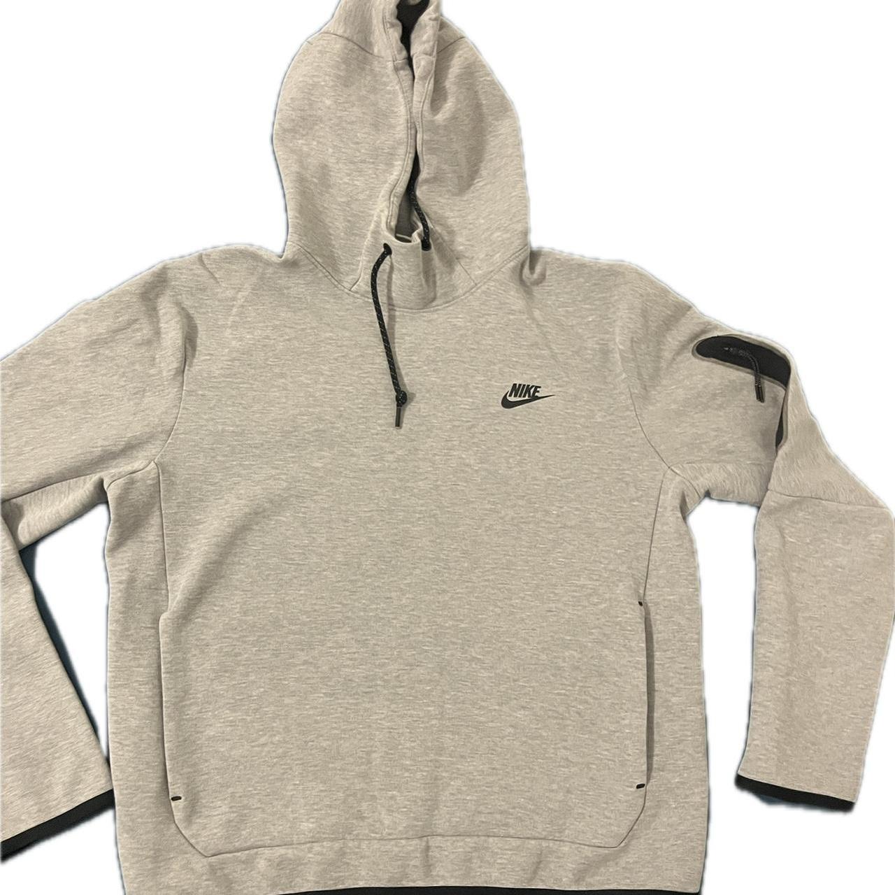 Grey Nike Tech Pullover Hoodie niketech nike hoodie Depop