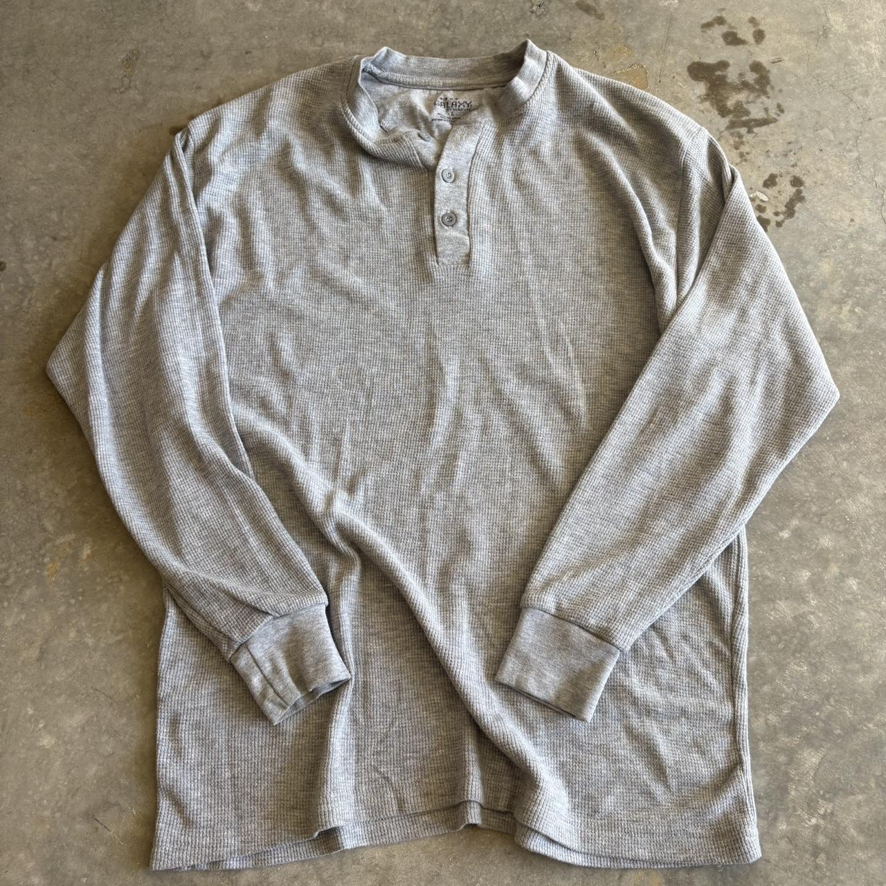 Men's Shirt - Grey - L – grey basic thermal. basi… - image 1