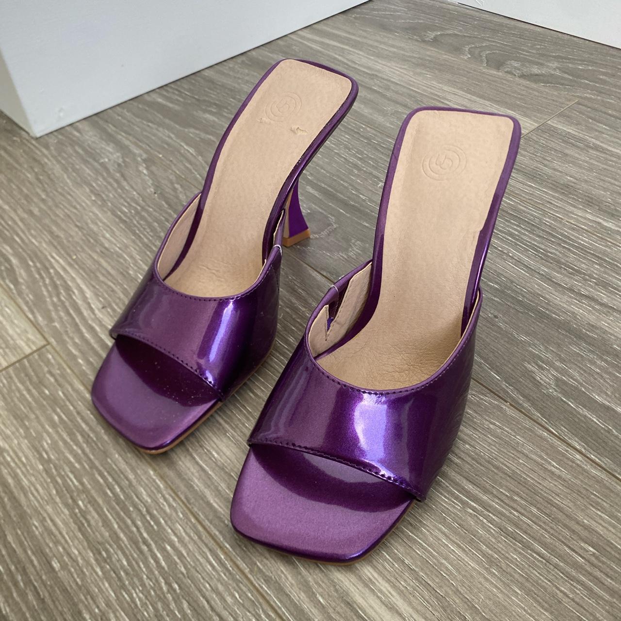 Metallic sale purple heels