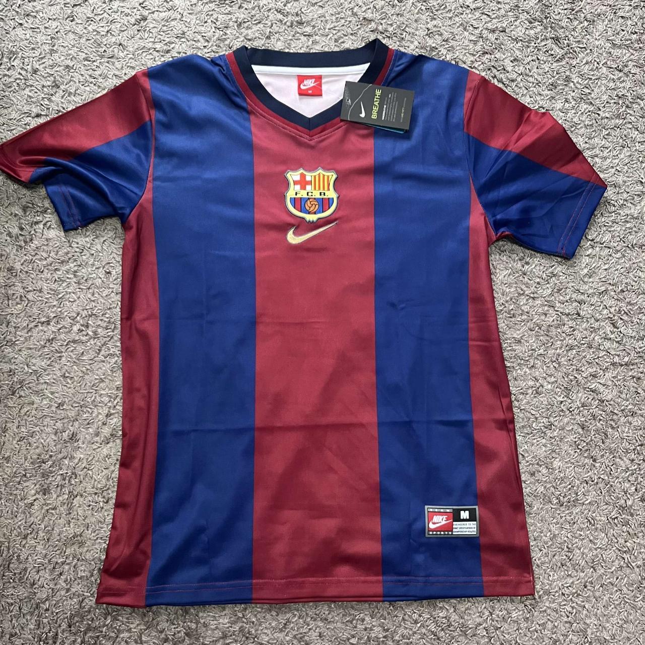 FC Barcelona 1998-1999 Home Retro Jersey Brand New... - Depop