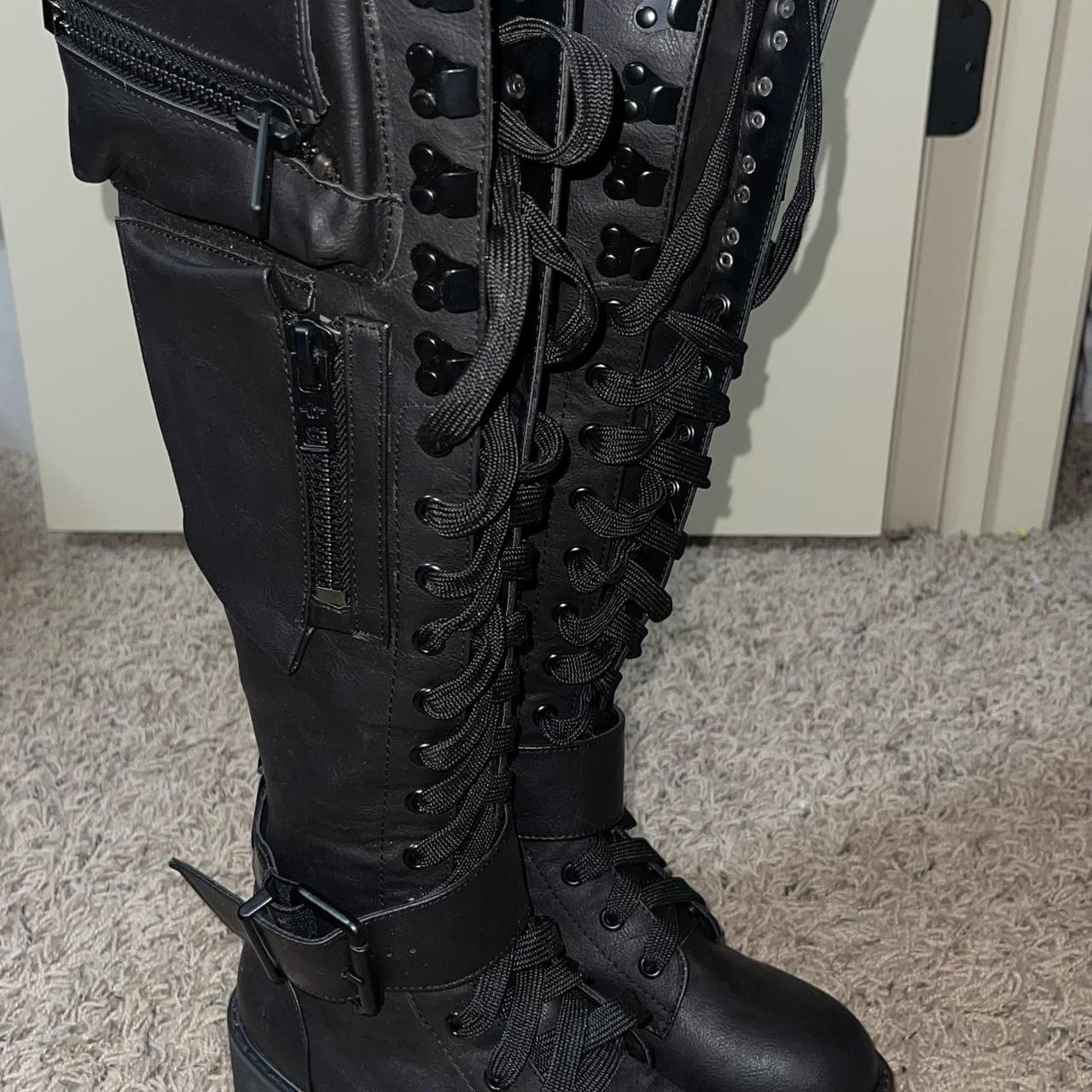 dolls kill combat flight boots