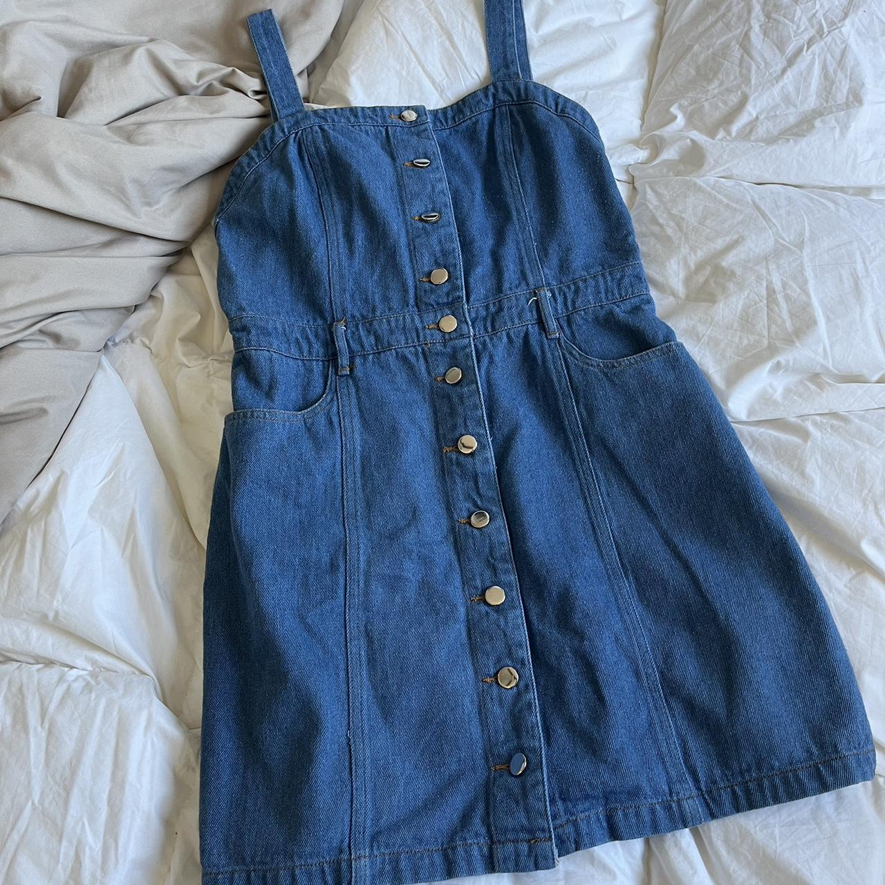 Princess Polly Women's Denim Dress Blue/Navy M – Denim Button