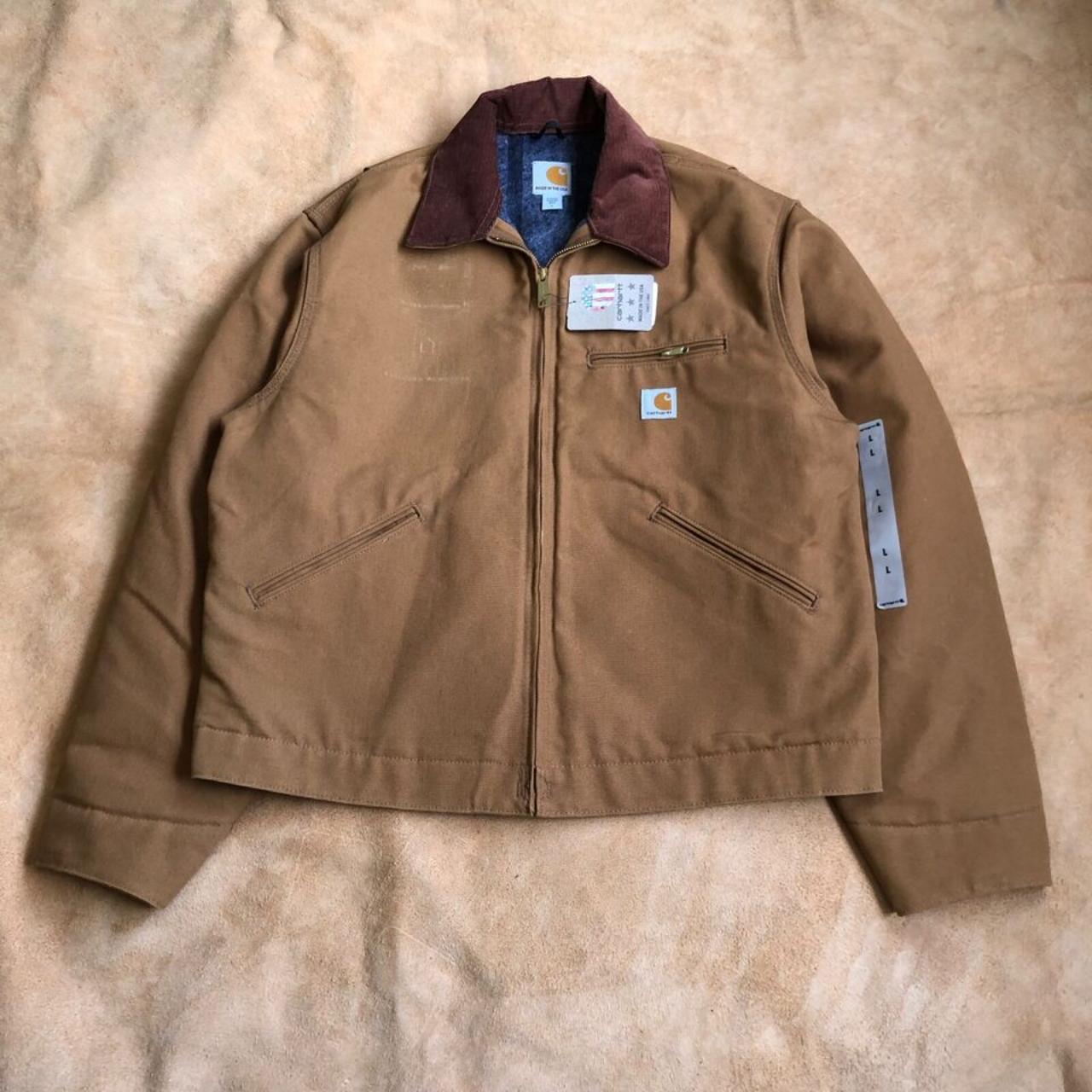 Carhartt USA Vintage J001BRN Detroit Jacket Duck... - Depop