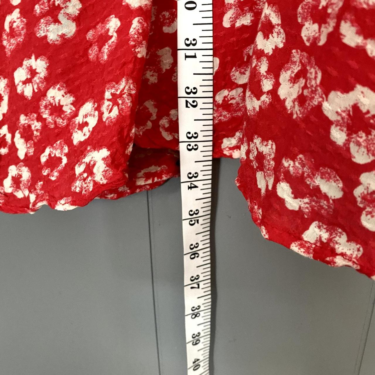 Lulus Garden Explorer Red Floral Print Textured Deep... - Depop