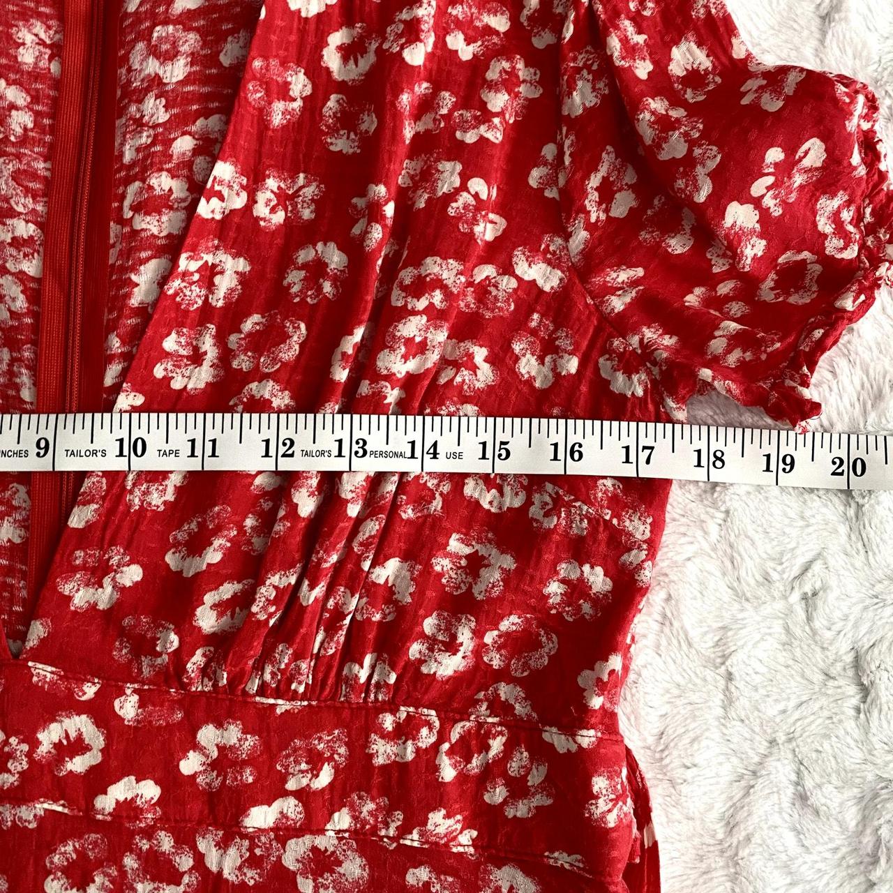 Lulus Garden Explorer Red Floral Print Textured Deep... - Depop