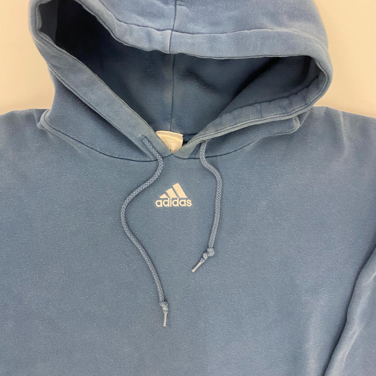 Vintage 2000s Adidas Center Logo Pullover Hoodie... - Depop