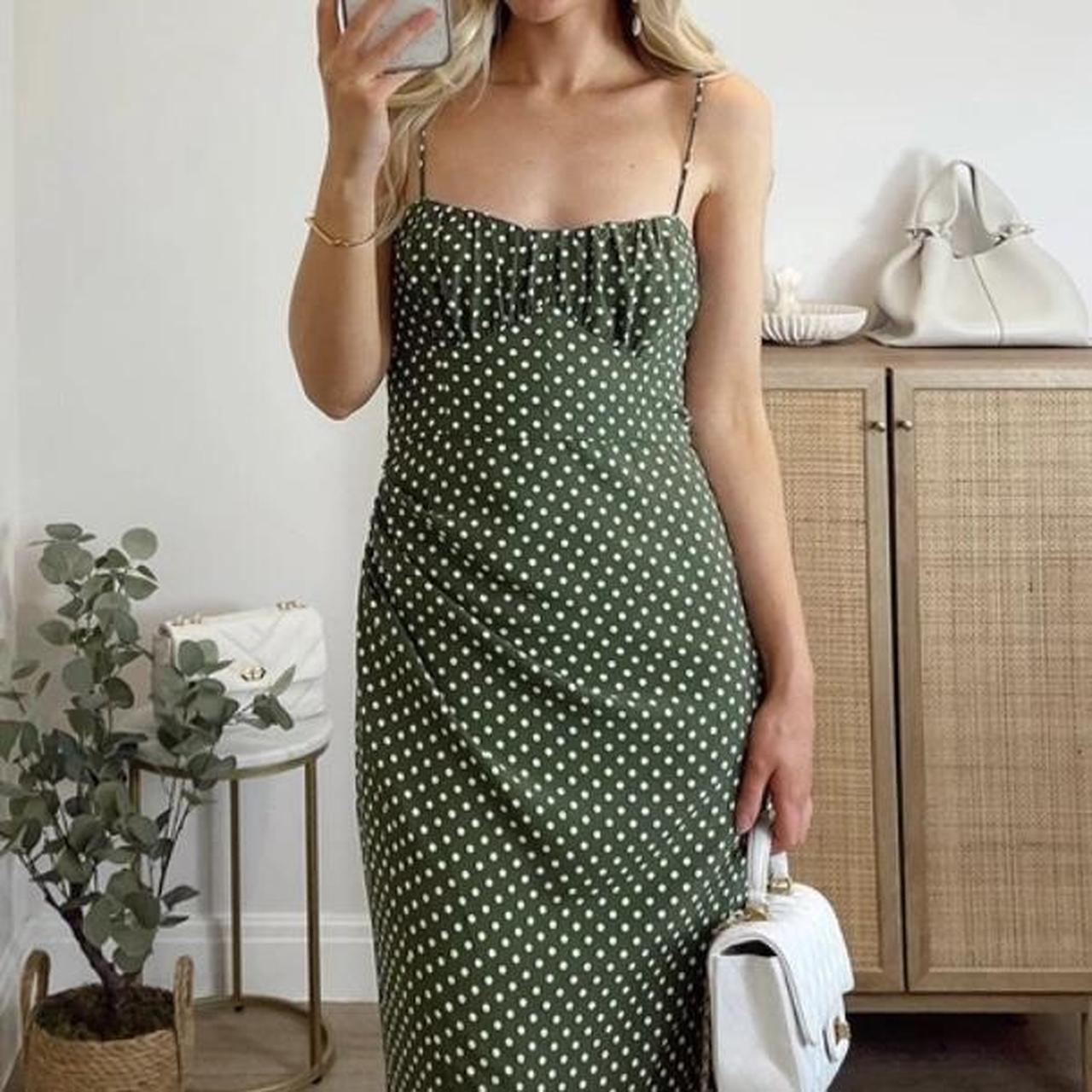 Clearance Zara Zara Polka Dot Dress Midi Zara Black And White