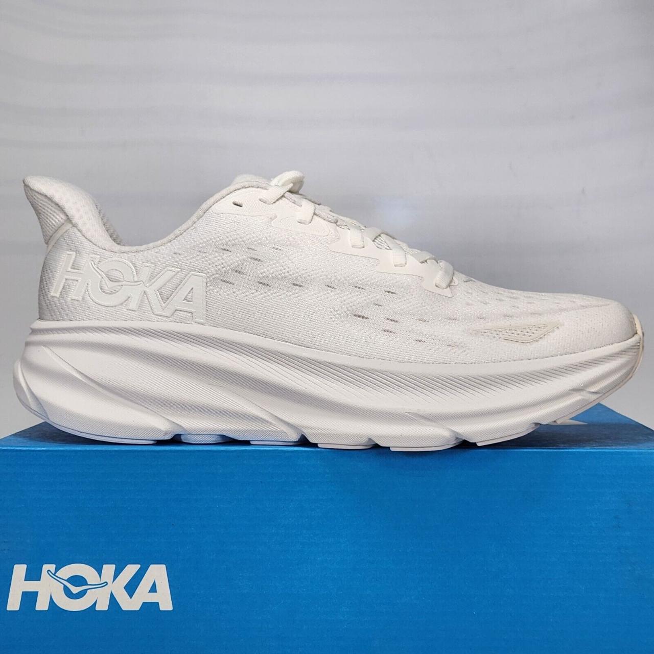 Size 10 - HOKA Clifton 9 - White / White - Womens - - Depop