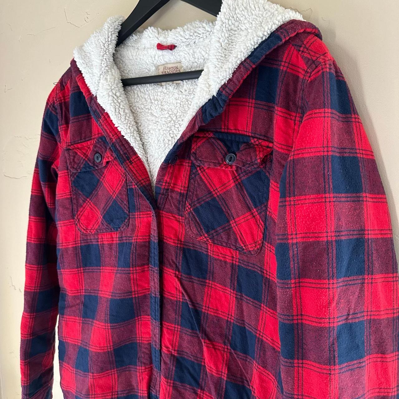 Source Unknown Women's Shacket Jacket - Red/Blue … - image 2