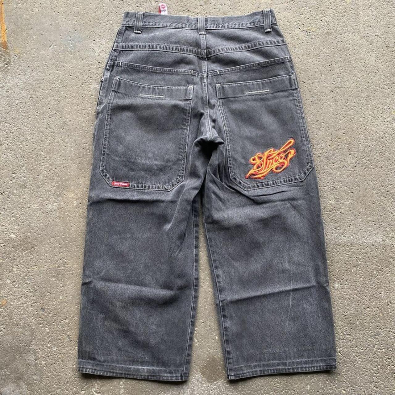 JNCO Jeans Black Size 34x30 Wide Leg Vintage Y2K... - Depop