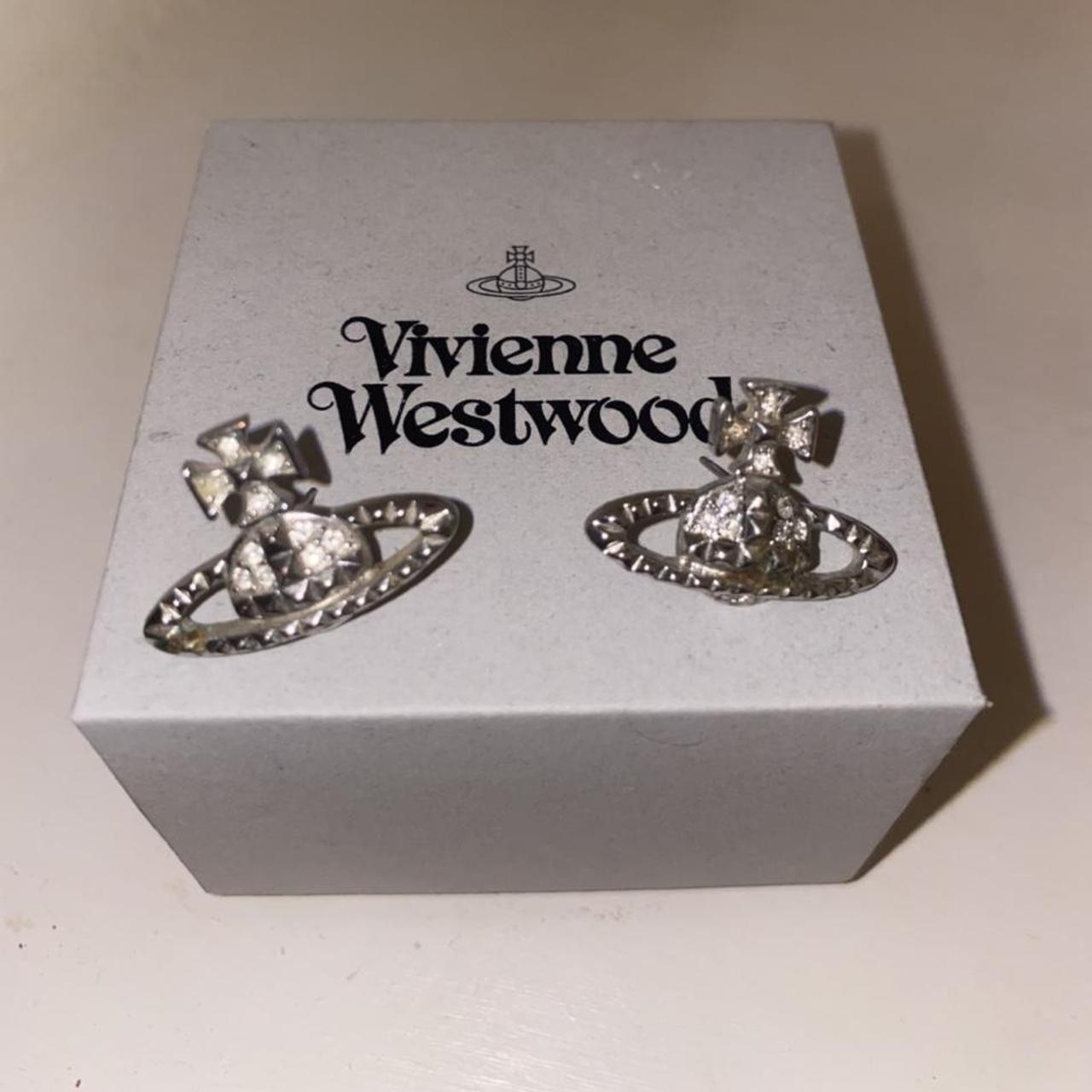 Vivienne Westwood orb earrings silver - Depop