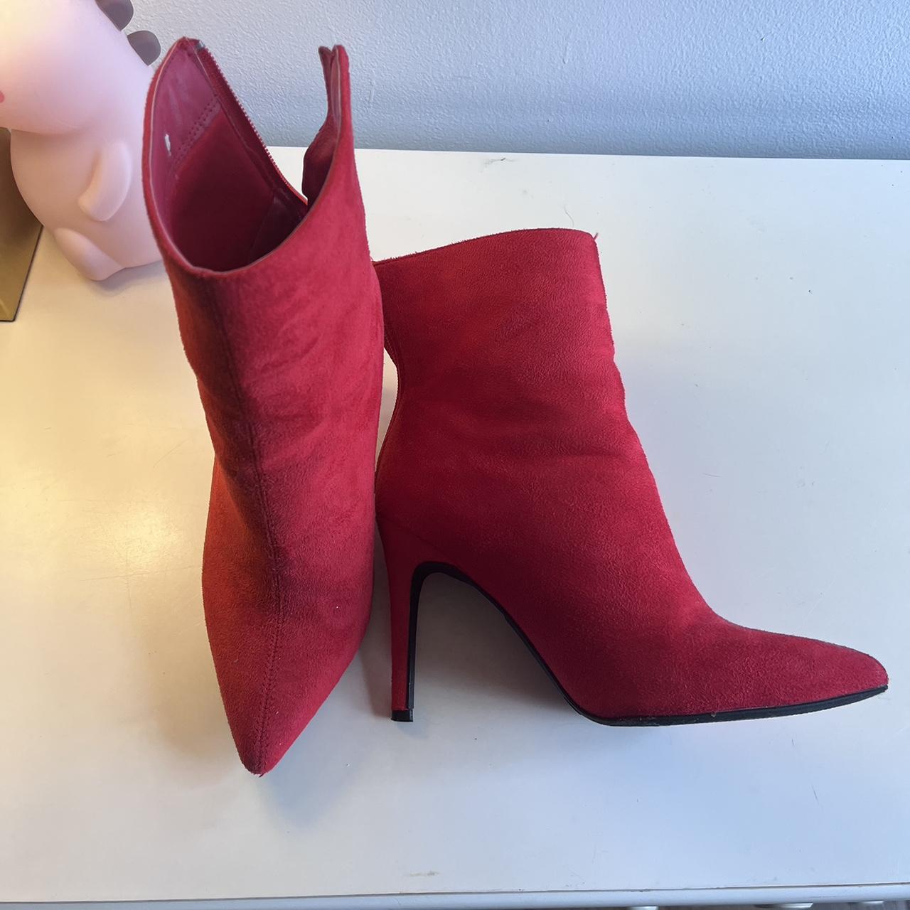 Charlotte russe red boots hotsell