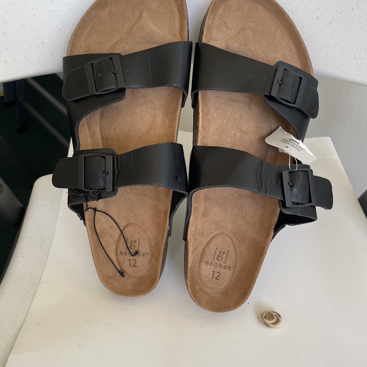 George sandals in black, Size 11 us men, new with tags