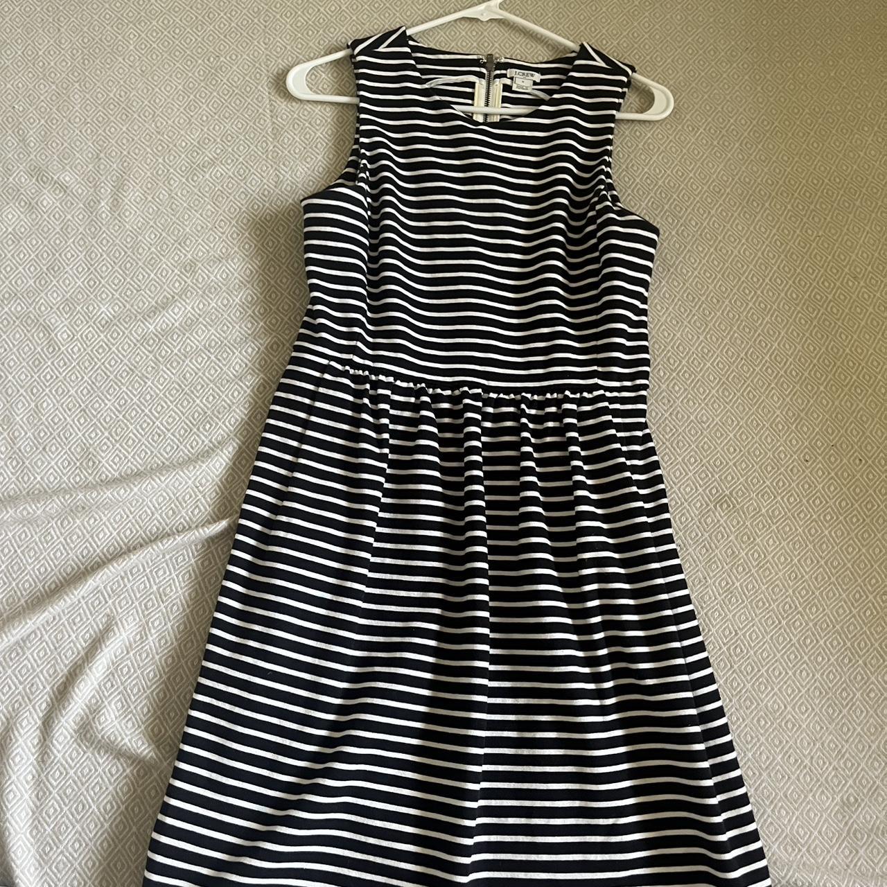 Women's J.Crew Black and White Striped 2024 Dress