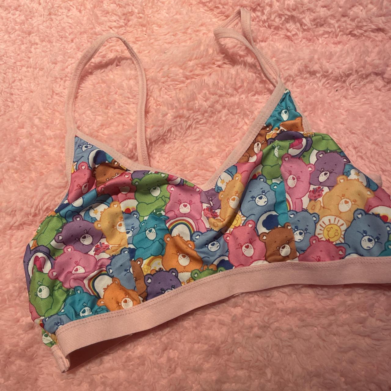 Care bear sports bra size 34B smaller to medium