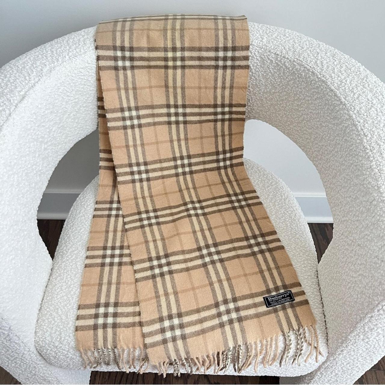 USED Burberry offers Pattern Scarf “Tan”