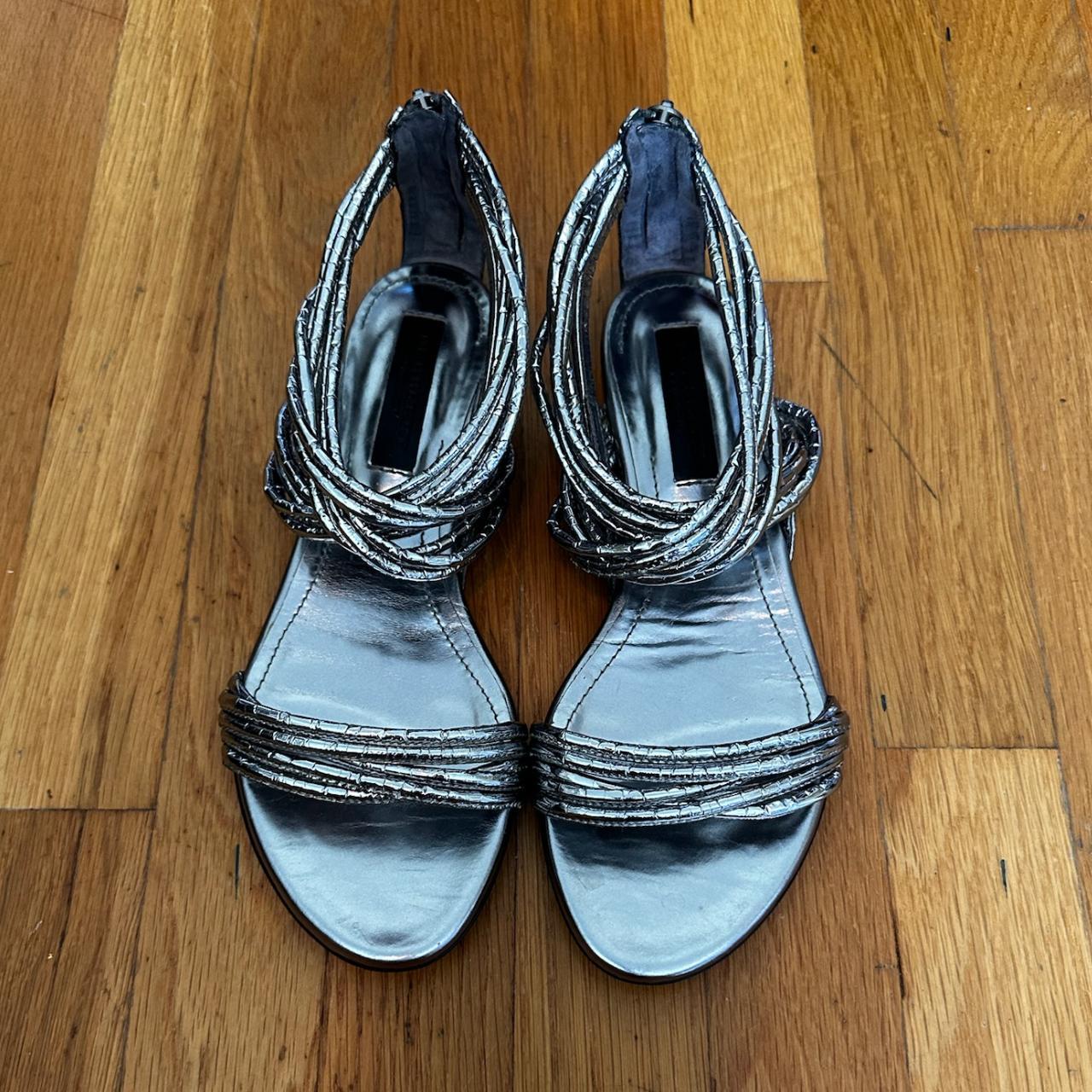 Burberry sandals womens silver online