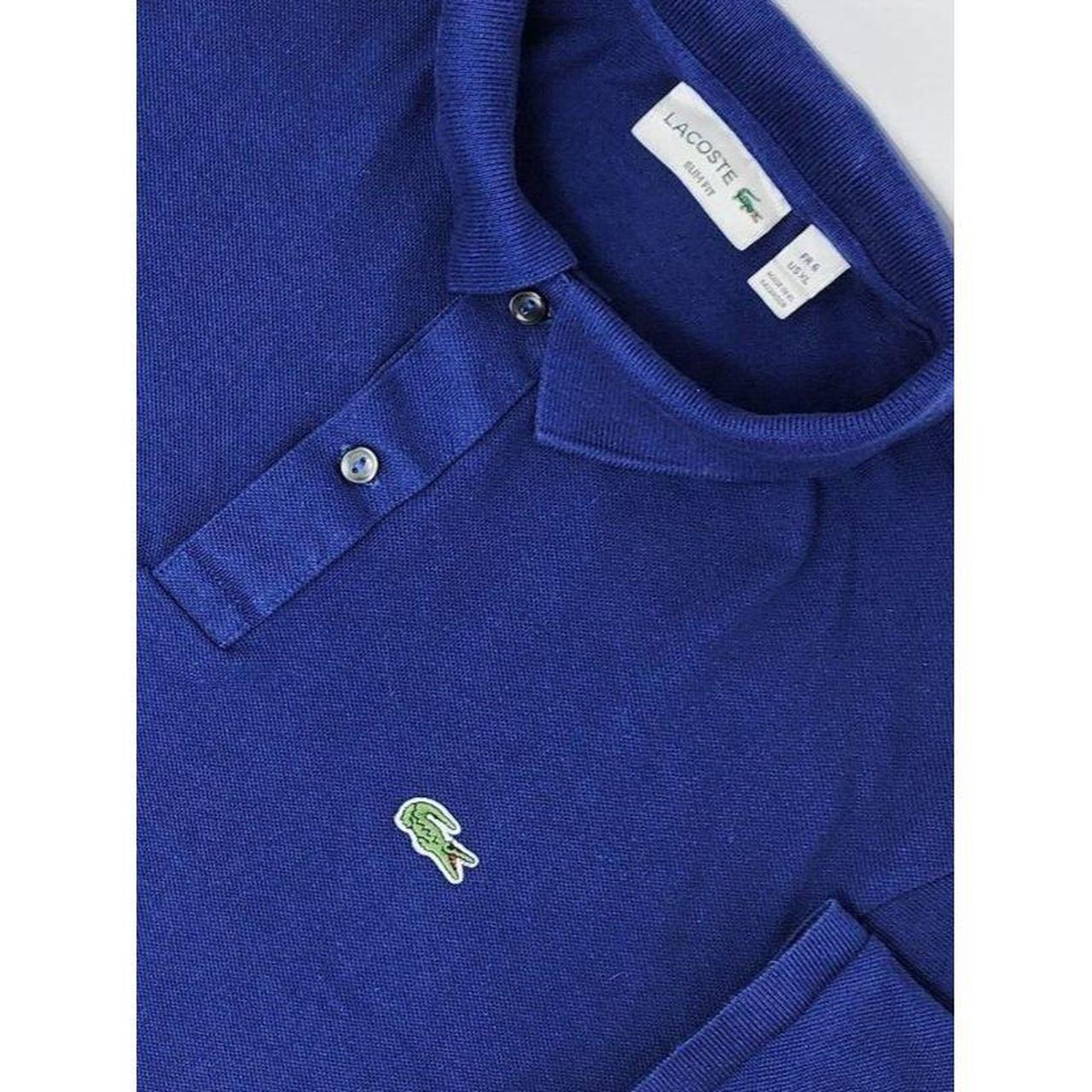 Lacoste Short Sleeve Polo Men s Size 6 US XL Blue. Depop