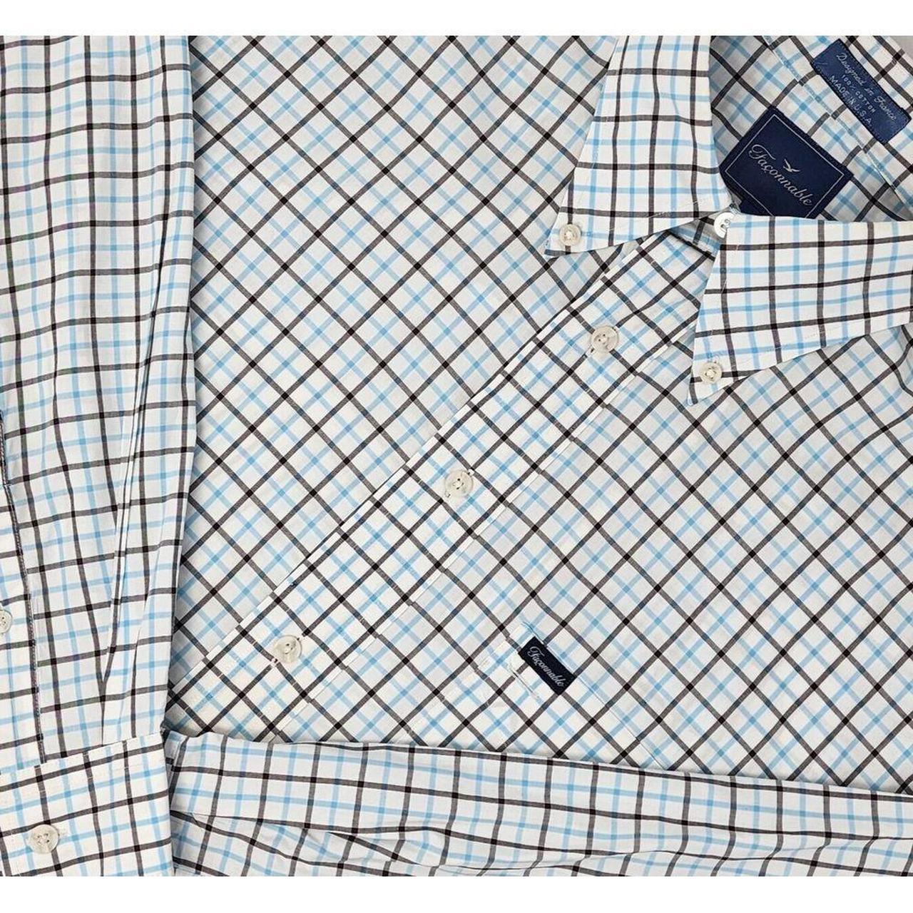Men's Shirt - Multi - XL – Faconnable Button Down Shirt Mens XL White …
