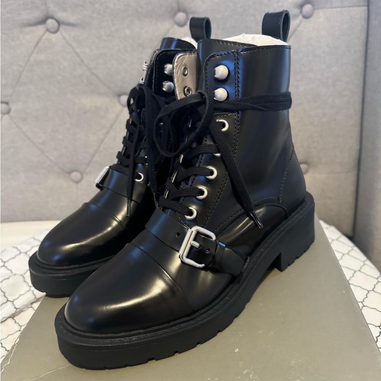 Size 36 selling All Saints Black Lira Combat Boots