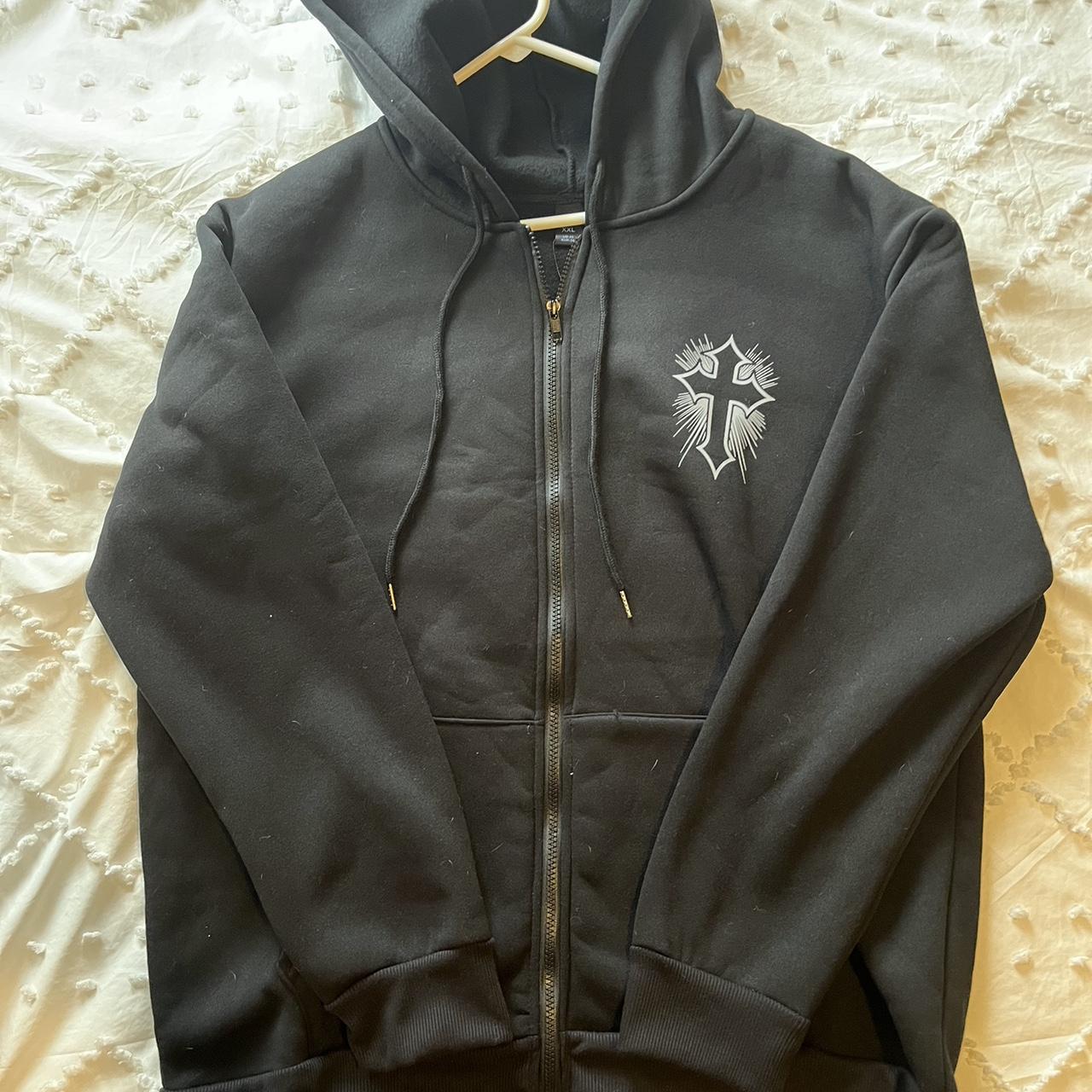 US XXL ROMWE zip up hoodie (never worn) it’s cute! I... Depop