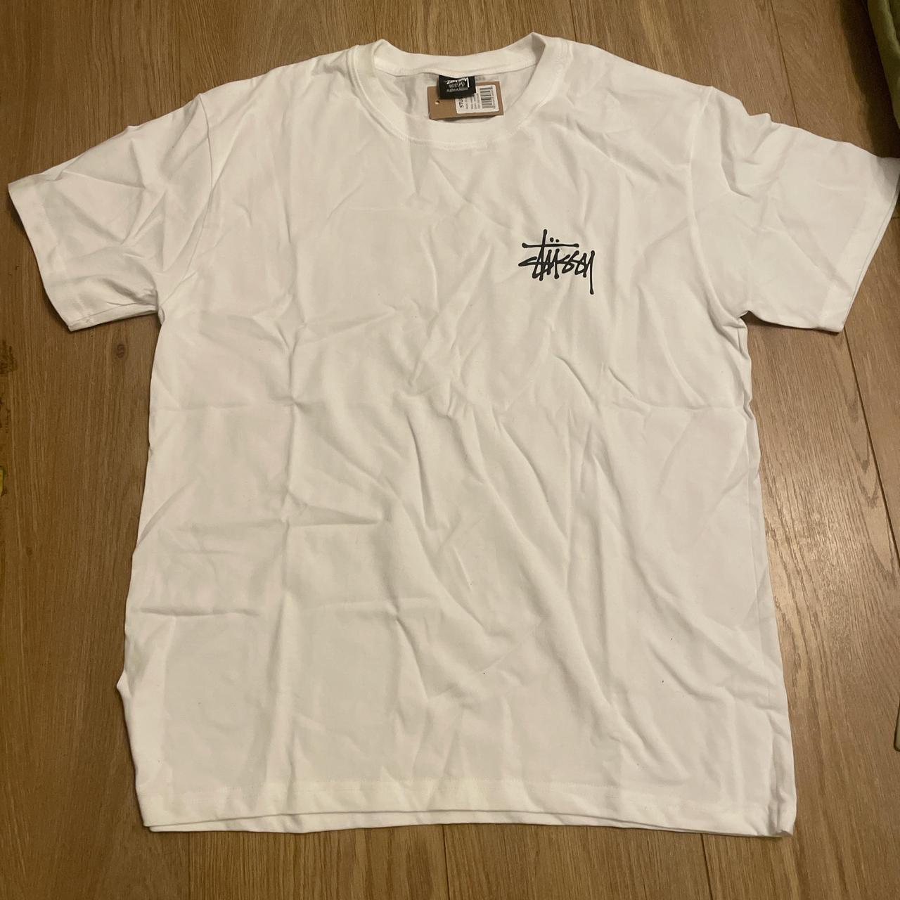 White Stussy tee - Depop