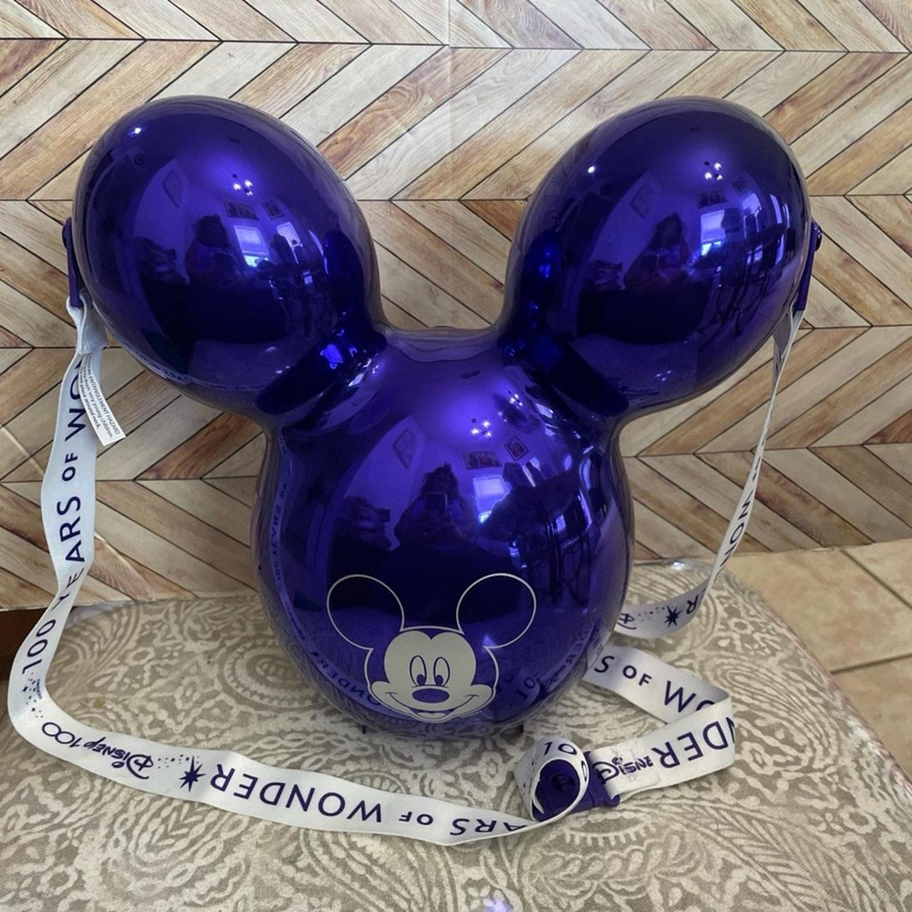 NEW Disney store 100 Years Wonder Mickey Mouse Silver Metallic Balloon Popcorn Bucket