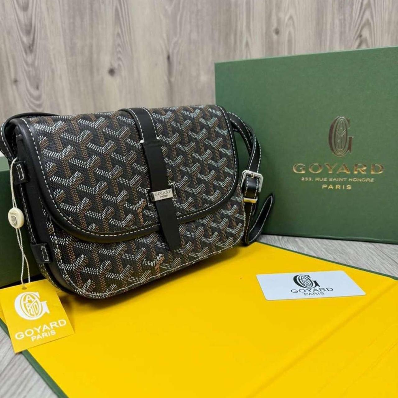 大人気★送料込♪【GOYARD】Belvedere PM バッグ Black GOYARD Goyardine Belvedere PM Messenger Bag Black 129504
