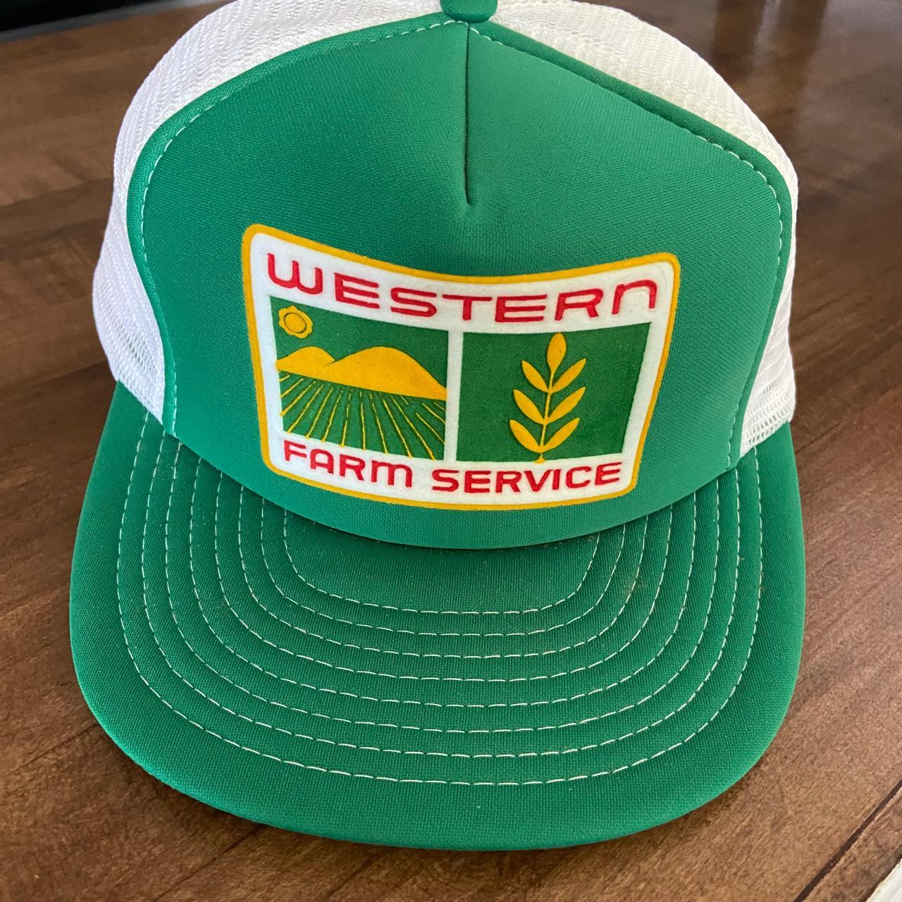 VINTAGE Western Farm Service Trucker Mesh Depop