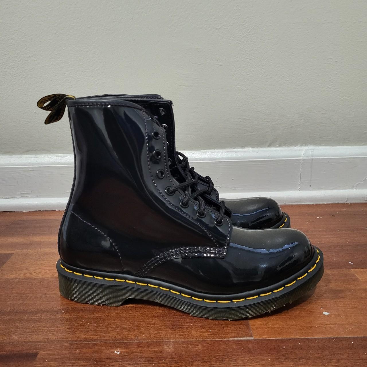 Black patent leather doc martens, never worn - Depop