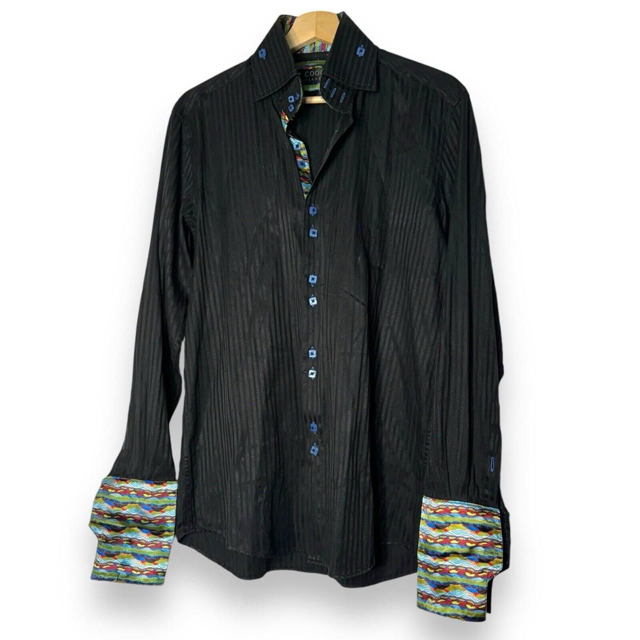 Coogi Black Button Down Long Sleeve Dress Shirt. Depop