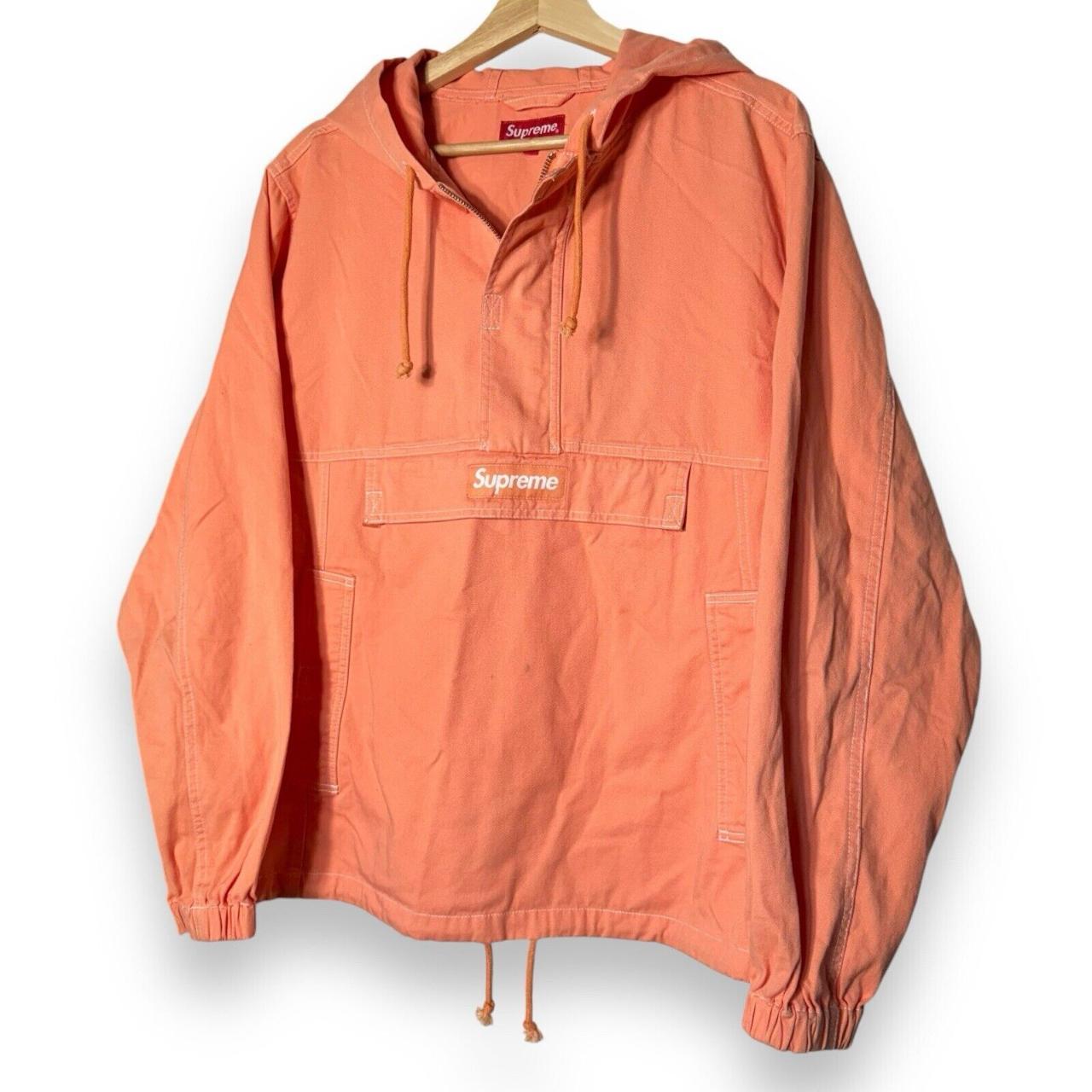 Peach pink supreme hoodie on sale