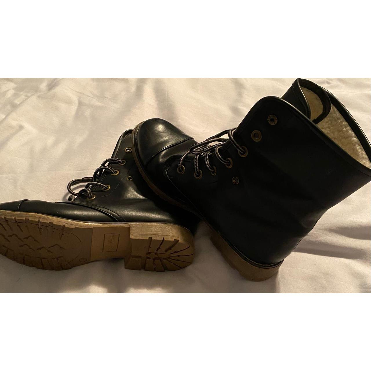 Bongo fashion black combat boots