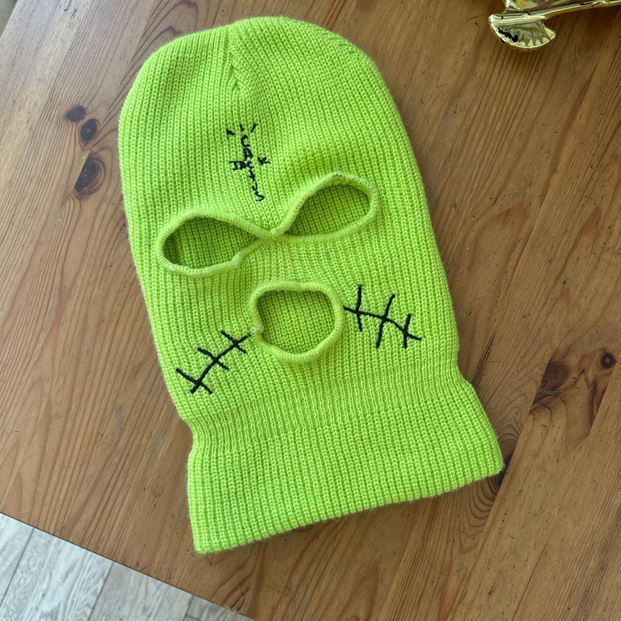 Travis Scott JACKBOYS cover neon green mask - Depop