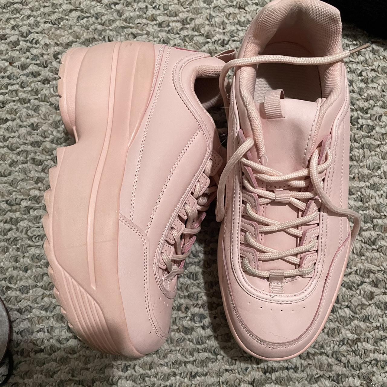 Bubblegum Pink Fila Disruptor II trainers OFFBRAND. Depop