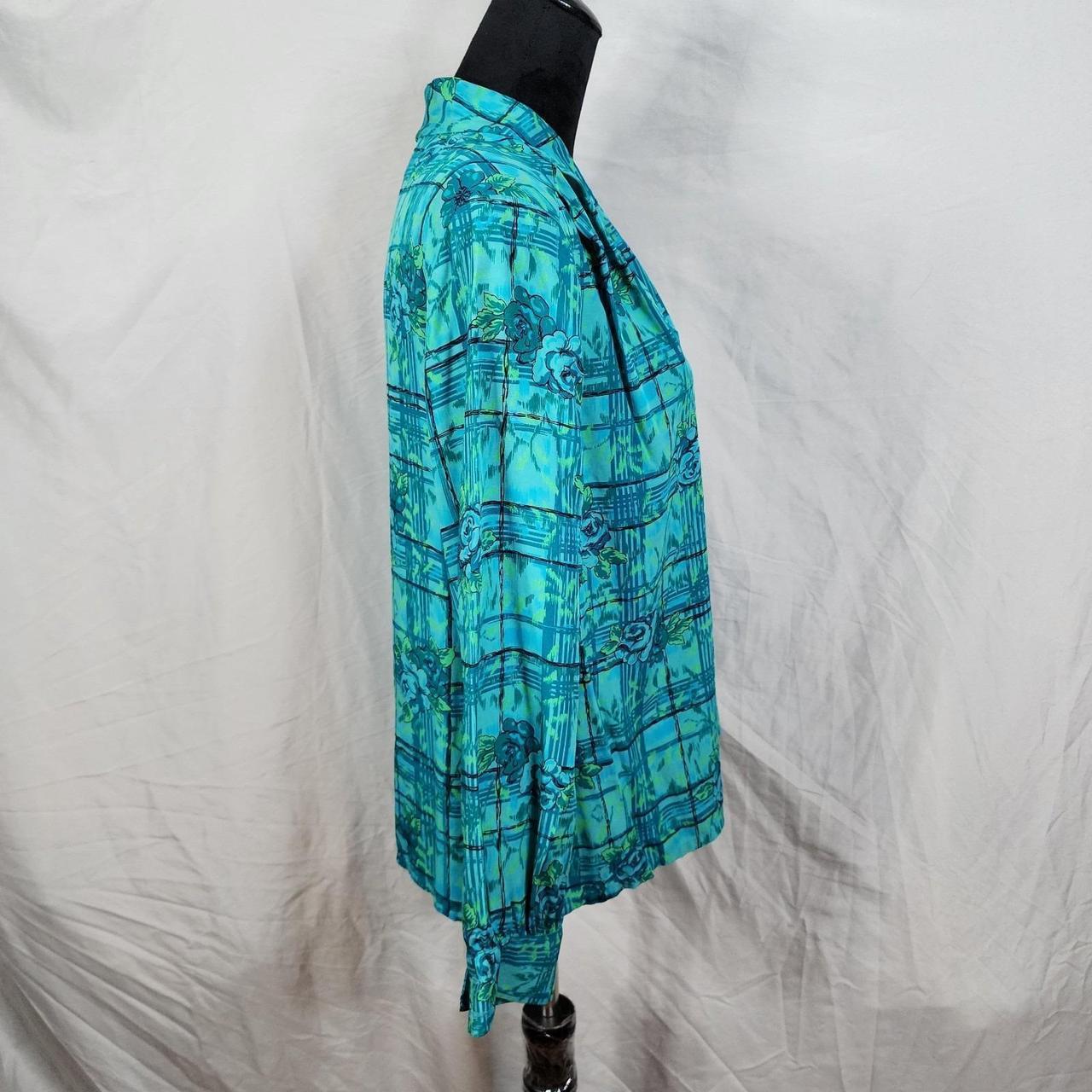 Pendleton Women's Blouse - Green/Multi - 12 – Vin… - image 3