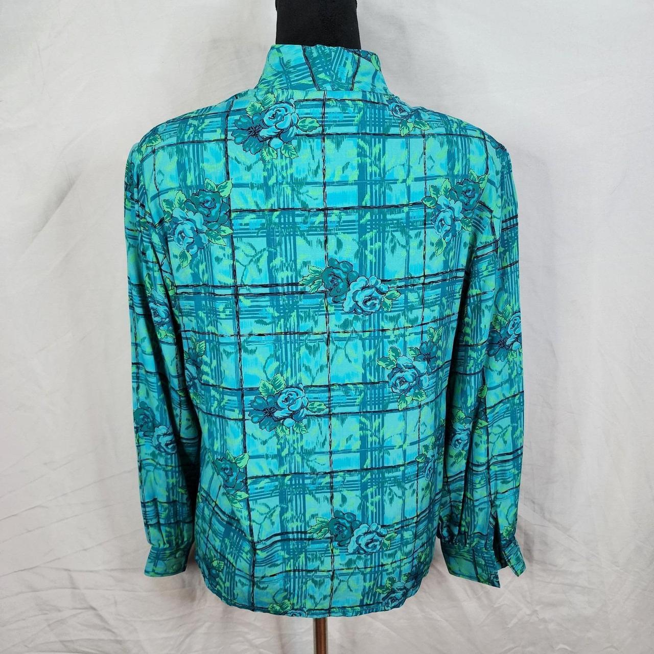 Pendleton Women's Blouse - Green/Multi - 12 – Vin… - image 4