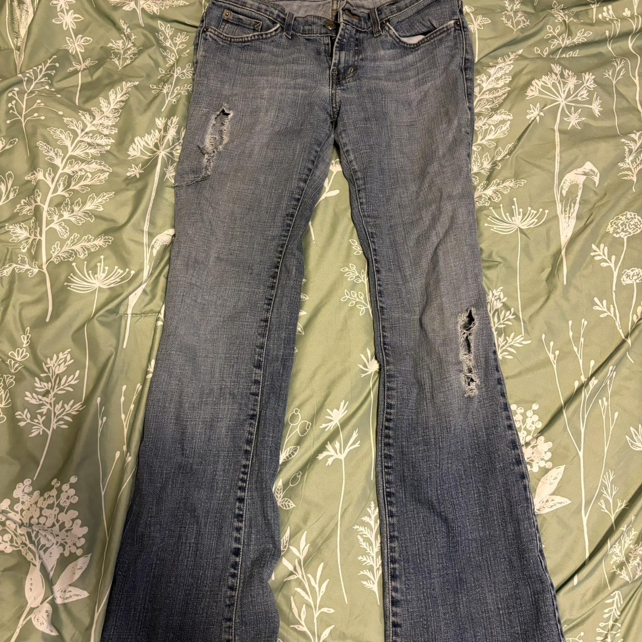 Light blue lowrise Papaya denim jeans. Noticeable... Depop