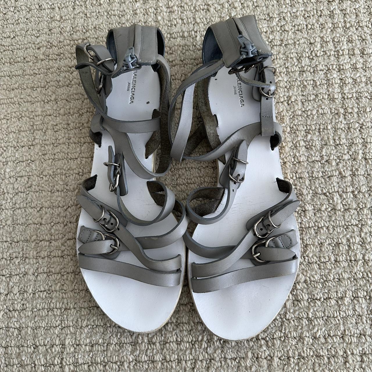 Balenciaga sandals womens grey online