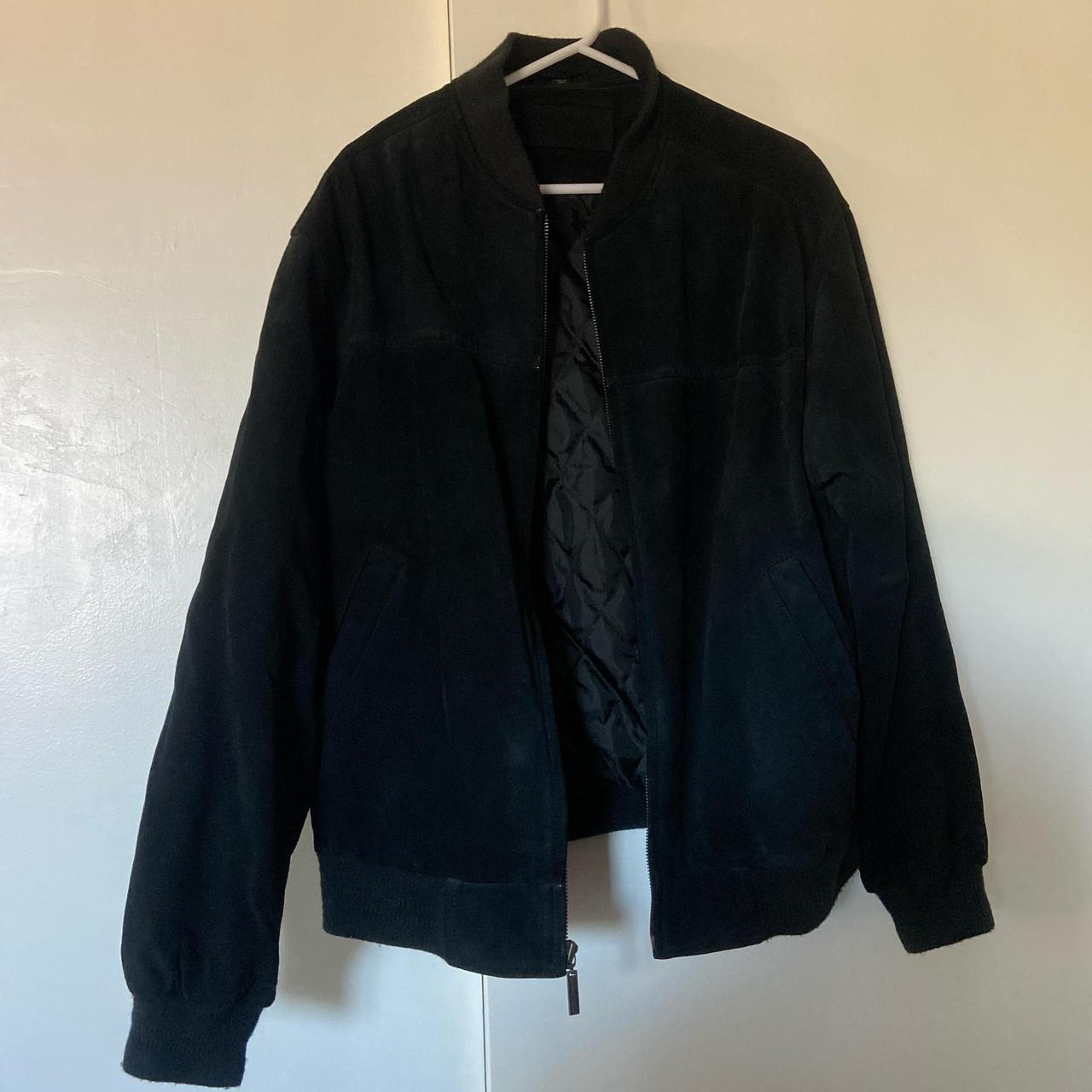 suede black John Ashford jacket. Mens Large suede. Depop