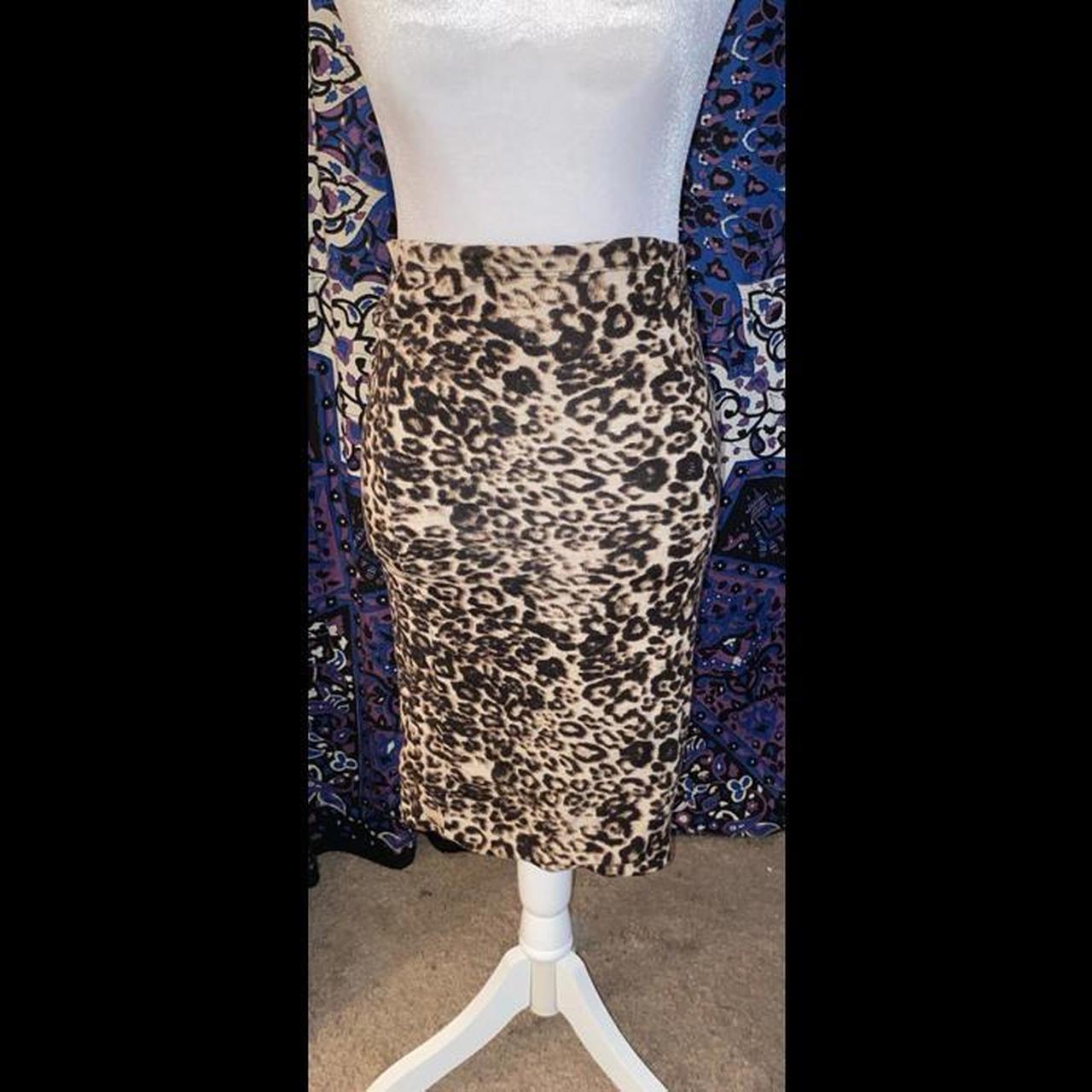 Leopard pencil skirt stretch best sale