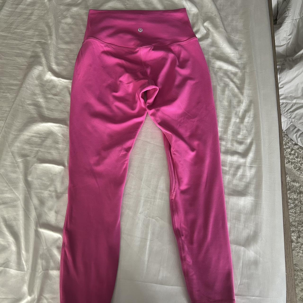 Sonic Pink Lululemon Align Pants 25” Size 12 with - Depop